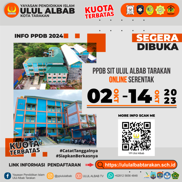 INFORMASI PPDB TAHUN PELAJARAN 2024/2025 - YPI Ulul Albab Tarakan